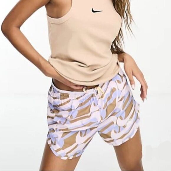 Nike Dri-FIT Icon Clash Tempo Luxe Women's Running Shorts Lilac DQ6117-530 - Picture 2 of 14